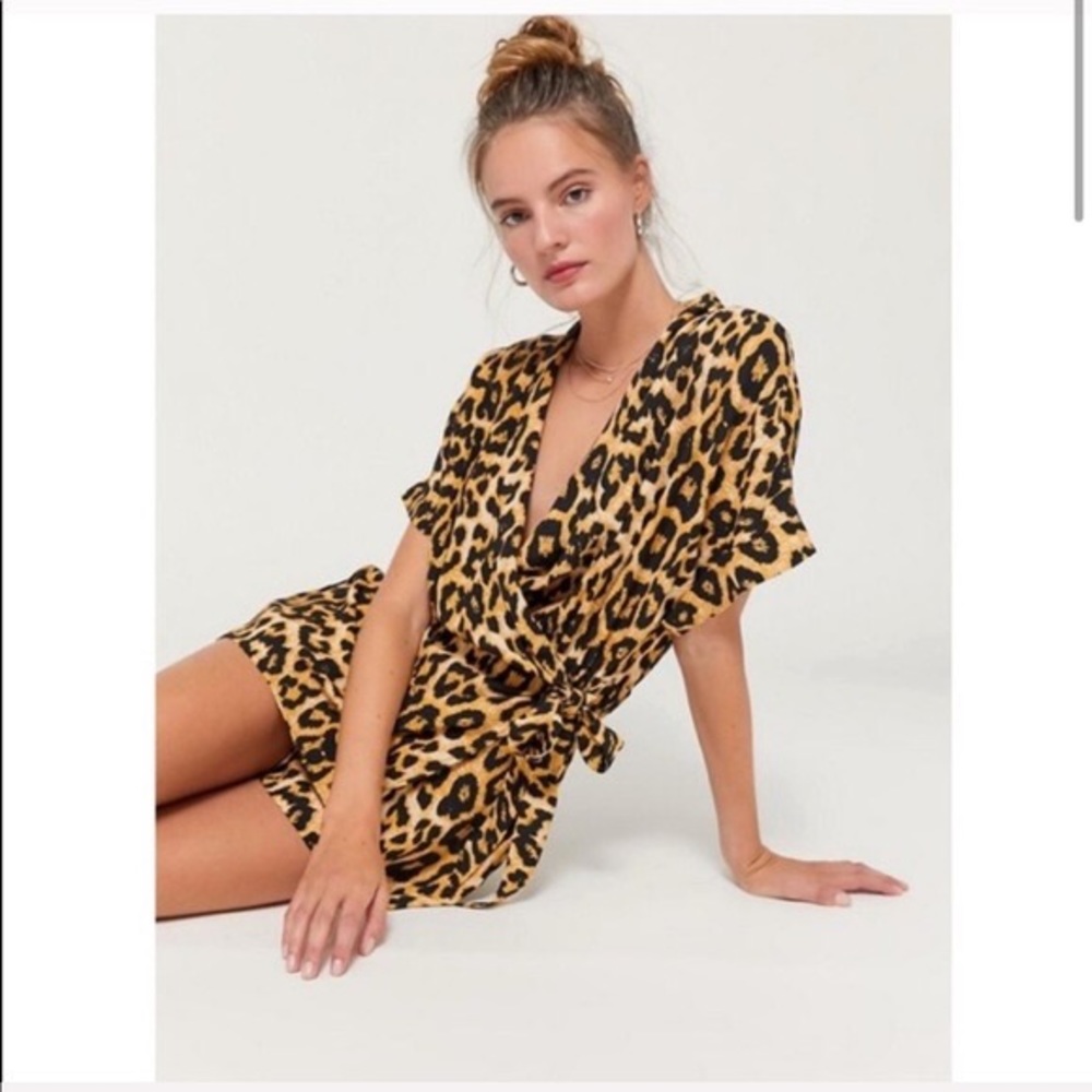 Urban Outfitters Leopard Romper S